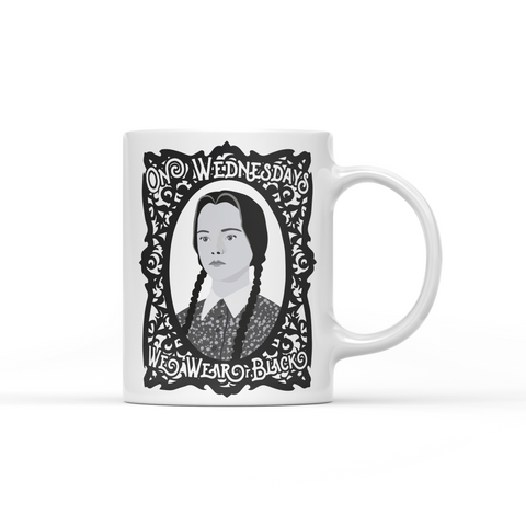 On Wednesdays We Wear Black Wednesday Addams Coffee Mug